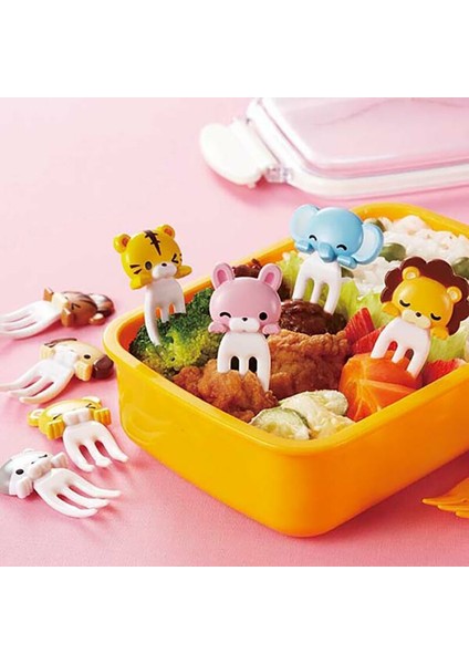 8 Adet Hayvan Meyve Tatlı Çatal Seti Mini Karikatür Çocuk Snack Kek Tatlı Çocuklar Için Tatlı Koşak Bento Öğle Yemeği Parti Decora | Forks