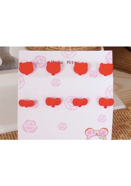 80 Adet Pembe Kırmızı Karikatür Sevimli Plastik Meyve Çatal Mutfak Malzemeleri | Çatallar