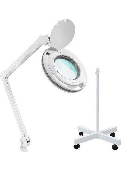 6017-8 Ayarlanabilir LED Işık Seviyeli Ayaklı Büyüteç (8x)