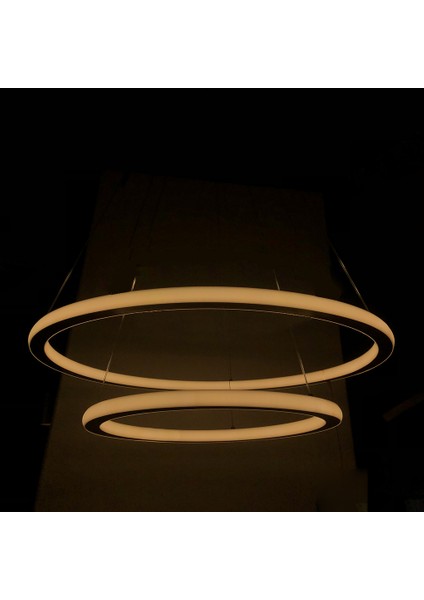 Skygarden 60-40 cm Ikili Iç Dış LED Işıklı Avize