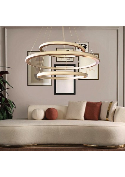Skygarden 40-60-40 cm Üçlü Iç Dış LED Işıklı Avize fiyatları