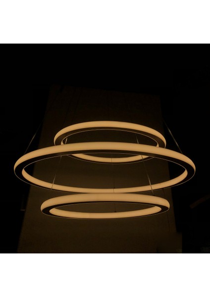 Skygarden 40-60-40 cm Üçlü Iç Dış LED Işıklı Avize modelleri
