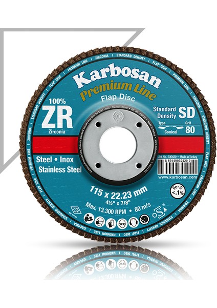 Paslanmaz Flap Zımpara - 180.40 Zr - 10 Adet