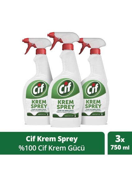 Krem Sprey %100 Krem Gücü 750 ml X3