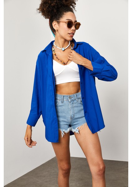 Saks Oversize Uzun Gömlek 2KXK2-45701-15