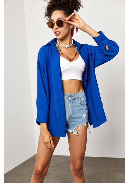 Saks Oversize Uzun Gömlek 2KXK2-45701-15