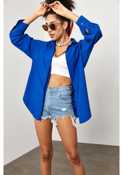 Saks Oversize Uzun Gömlek 2KXK2-45701-15