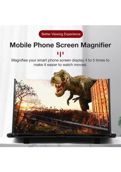 16 Inç 3D Büyüteç Video Amplifikatör Braketi Evrensel Katlanabilir Masa Telefonu Tutucu Standı | Telefon Ekranı Amplifikatörler fiyatları