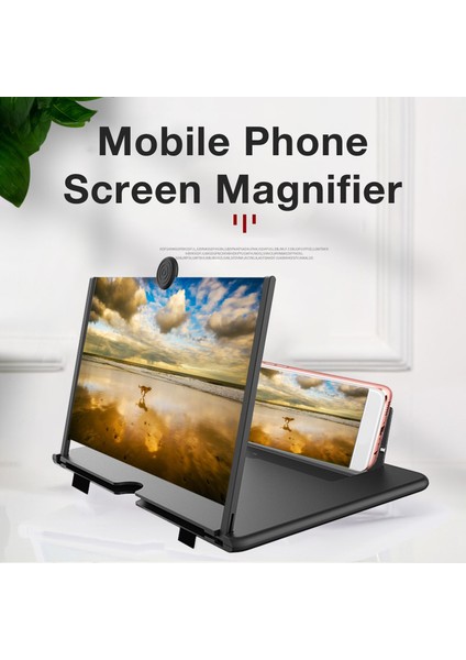 16 Inç 3D Büyüteç Video Amplifikatör Braketi Evrensel Katlanabilir Masa Telefonu Tutucu Standı | Telefon Ekranı Amplifikatörler modelleri