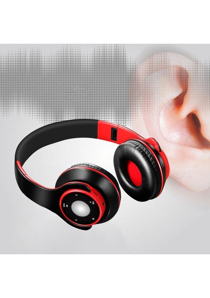 Bluetooth Kulaklıklar Katlanabilir Ayarlanabilir Teens Boys Kırmızı Için Kulak Rahat Earpads