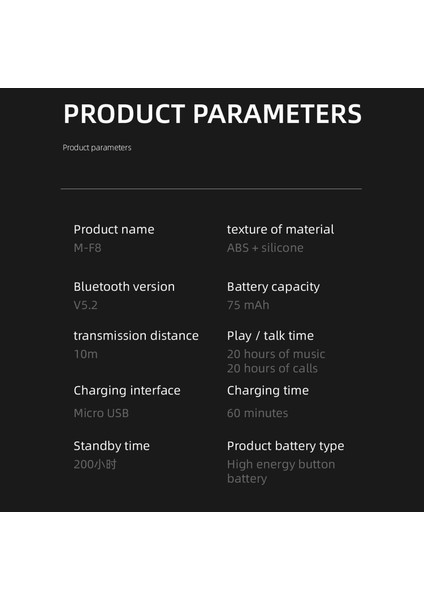 Kulaklık Kulak Kancası Bluetooth 5.2 Antrenmanlar Için Ter Geçirmez Gürültü Yalıtımı