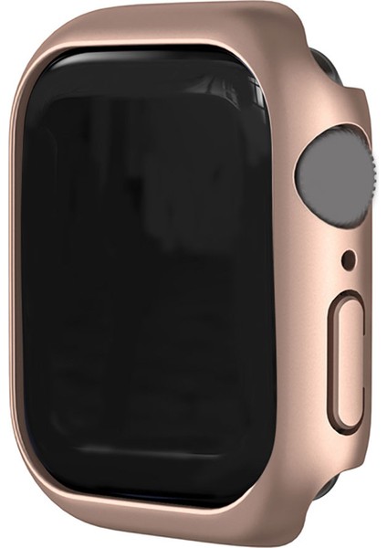 Vaka Tampon Kapağı Drop Geçirmez Engebeli Pc Koruyucu Iwatch 7 41MM Gül Altın