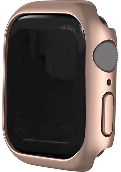 Vaka Tampon Kapağı Drop Geçirmez Engebeli Pc Koruyucu Iwatch 7 41MM Gül Altın modelleri