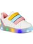 Sun Kız / Erkek Çocuk Işıklı Beyaz Pembe Sneaker Bebe Patik Filet Spor Ayakkabı 220.P21Y.212 5