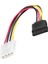 4 Pin Molex Dişi To Sata 15 Pin Dişi Power Kablo 30 cm 3