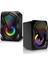 Rgb Işıklı Gaming Pc Bilgisayar Hoparlörü 1+1 Speaker X2 1