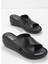 Siyah Leather Kadın Terlik K045290601 1