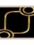 Geometrik Desenli Gold Çerçeve Dijital Baskı Yıkanabilir Kaymaz Taban Modern Salon Halısı ve Yolluk 2