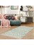 Geometrik Desenli Dijital Baskı Yıkanabilir Kaymaz Taban Modern Kilim Desen Salon Halı (Bej) 1