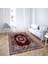 Osmanlı Motifler Desenli Dijital Baskı Yıkanabilir Kaymaz Taban Klasik Salon Halı ve Yolluk (Bordo) 2