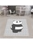 Sevimli Panda Ayı Animal Zigzag Taban Desenli Dijital Baskılı Kaymaz Taban Çocuk Odası Halısı 1