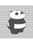 Sevimli Panda Ayı Animal Zigzag Taban Desenli Dijital Baskılı Kaymaz Taban Çocuk Odası Halısı 2