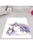 Unicorn At Desenli Halı Dijital Baskı Yıkanabilir Kaymaz Taban Beyaz Çocuk Odası Halısı 1
