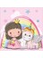 Sevimli Unicorn ve Prenses Desenli Dijital Baskı Yıkanabilir Kaydırmaz Leke Tutmaz Çocuk Odası Halı 2