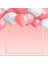 Balon Desen Gold Çerçeveli Dijital Baskı Yıkanabilir Kaymaz Taban Pembe Genç Kız Çocuk Odası Halısı 2