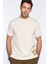 Zadıc Ekru Erkek Bisiklet Yaka Tshirt 1