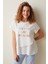 Hamile Awesome Slogan Baskılı Tişört Pijama Üstü 2