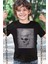 Şerit Kafa Siyah Kısa Kollu Erkek Çocuk T-Shirt 1