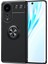 Honor 50 Focus Serisi Yüzük Standlı Silikon Kılıf - Siyah 1