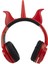 Sevimli Unicorn 3.5mm Kablolu Kulaklık Kızlar 103DB Müzik Kulaklık Kırmızı 1