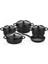 9 Parça Döküm Tencere Seti Döküm Kapaklı 1