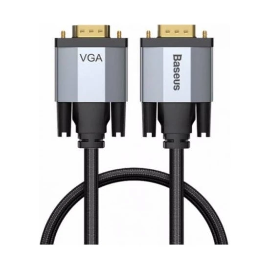 Baseus 2 Metre 1080P VGA To VGA Kablo, Monitör, Projeksiyon, Notebook Görüntü Aktarım Kablosu