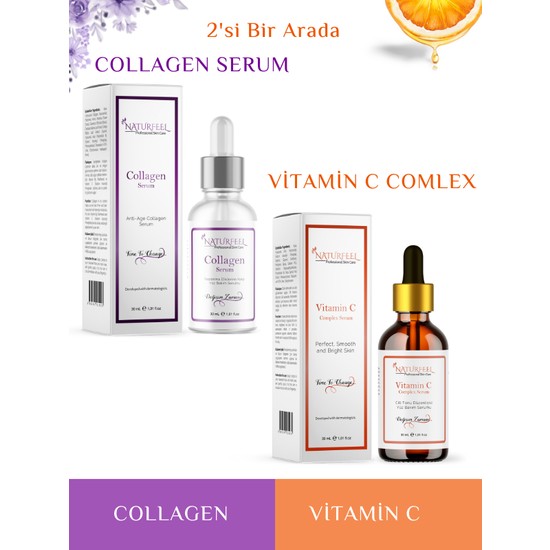 Naturfeel Vitamin C Serum + Collagen Serum 2'li Bakım Seti Fiyatı