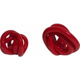 Arpe Dekor Murano Cam Düğüm Kırmızı Set