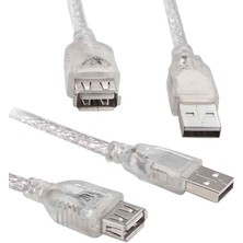 Powermaster 1.5 Metre USB 2.0 Uzatma Kablosu Şeffaf