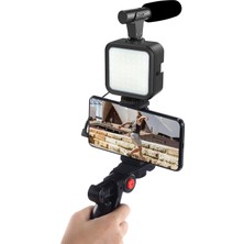 Smartphone Vlogging Kiti 1/4 Vida Evrensel Canlı Akış Çocuklar Için El Avukatı