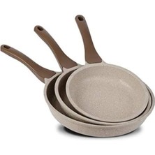 Thermoad 3'lü Granit Döküm Tava Seti Vizon 1256151