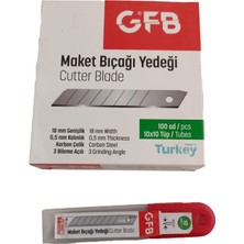 Gfb Maket Bıçağı Yedek Uç 1p*10 Adet Kalınlık UÇ:0,5-18MM Maket Bıçağı Ağzı