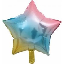 Best Parti Yıldız Folyo Balon Gökkuşağı Renk 18 Inç 1 Adet