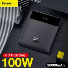Baseus 100W Pd 20000mAh Dijital Göstergeli Hızlı Şarj Powerbank Laptop Powerbank Ppdgl-01