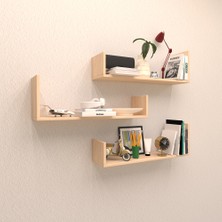 Rafkestir 3 Lü Corona Duvar Rafı Akçaağaç ( Mat )