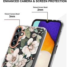 Hello-U Galaxy A13 Için Çizilmeye Dayanıklı Çiçek Baskılı Iml Imd Galvanik Esnek Tpu Telefon Kılıfı - Yeşil Gardenya (Yurt Dışından)