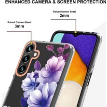 Hello-U Galaxy A13 Için Çizilmeye Dayanıklı Çiçek Baskılı Iml Imd Galvanik Esnek Tpu Telefon Kılıfı - Mor Begonya (Yurt Dışından)