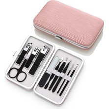 Douler Rubber Plastic Black Nail Scissors Set Elastic Paint 18 Pieces Nail Art Tool Set