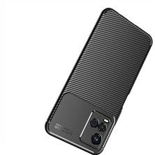 Case 4U Vivo Y32 Kılıf Rugged Armor Karbon Desenli Lüx Negro Silikon Arka Kapak Lacivert