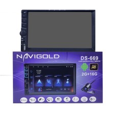 Navigold DS-669 Android Double Teyp Ince Kasa USB Bluetooth Navigasyon